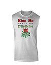 Kiss Me Under the Mistletoe Christmas Muscle Shirt-TooLoud-AshGray-Small-NDS WEAR