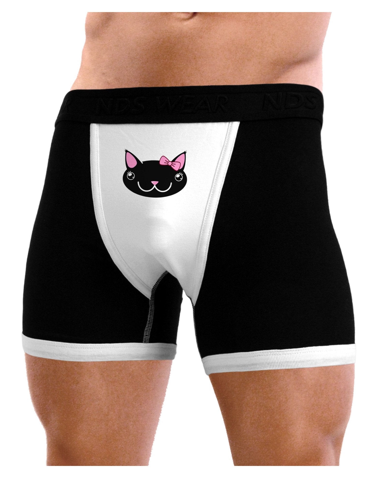 Kyu-T Head - Night Kawaia the Cute Girl Critter Mens Boxer Brief Under - NDS  WEAR