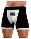 Laying Black Bear Cutout Mens Boxer Brief Underwear-Boxer Briefs-NDS Wear-Black-with-White-Small-NDS WEAR