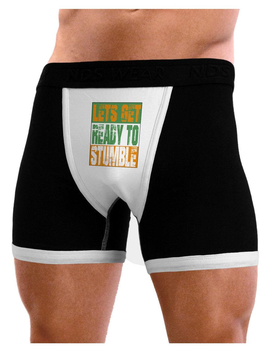 Lets Get Ready To Stumble Mens Boxer Brief Underwear by TooLoud-NDS Wear-Black-with-White-Small-NDS WEAR