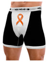 Leukemia Awareness Ribbon - Orange Mens Boxer Brief Underwear-Boxer Briefs-NDS Wear-Black-with-White-Small-NDS WEAR