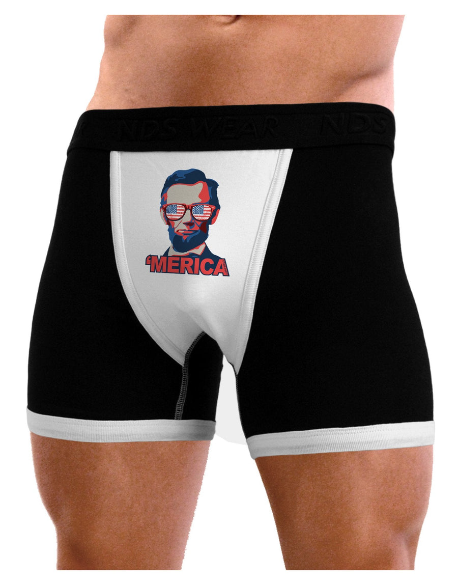 Lincoln Merica Mens Boxer Brief Underwear-Boxer Briefs-NDS Wear-Black-with-White-Small-NDS WEAR