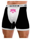 Lotus Flower Design Gradient Mens Boxer Brief Underwear by TooLoud-Boxer Briefs-NDS Wear-Black-with-White-Small-NDS WEAR