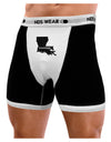 Louisiana - United States Shape Mens Boxer Brief Underwear by TooLoud-Boxer Briefs-NDS Wear-Black-with-White-Small-NDS WEAR