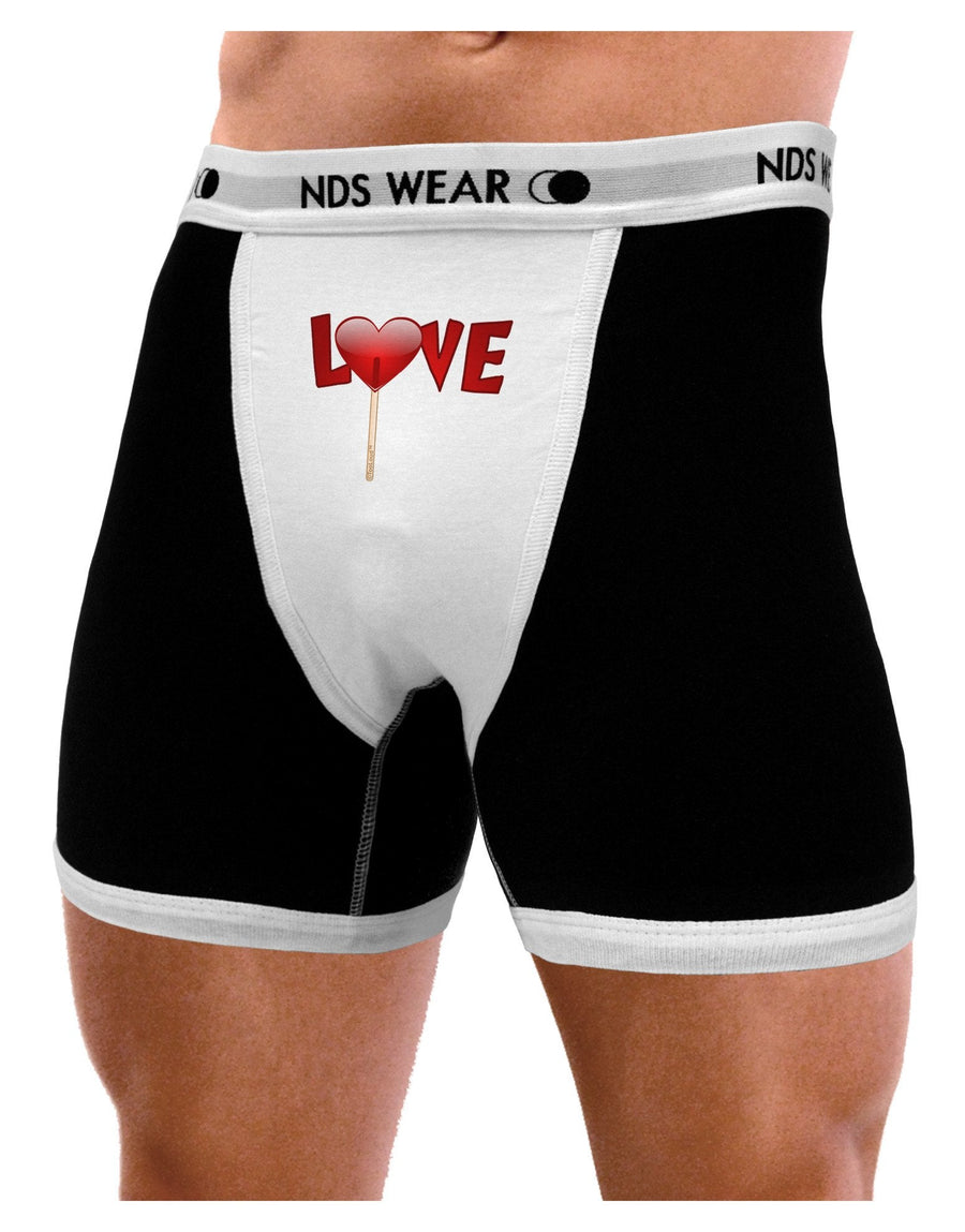 Love Lollipop Mens Boxer Brief Underwear-Boxer Briefs-NDS Wear-Black-with-White-Small-NDS WEAR