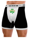 Lucky Shamrock Design Distressed Mens Boxer Brief Underwear by TooLoud-Boxer Briefs-NDS Wear-Black-with-White-Small-NDS WEAR