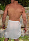 Men's Mini Sheer Sarong-Sarong-NDS Wear-White-One Size-NDS WEAR