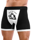 Mens Sexy Rub For Luck Buddha Boxer Brief Funny Underwear-NDS Wear-Black with White-Small-NDS WEAR