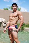 Men's Swim Bikini Swimsuit featuring the American Flag's Stars & Stripes-Mens Bikini Swimsuit-NDS Wear-NDS WEAR