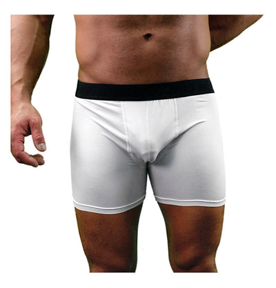 Mens White Boxer Briefs Poly Underwear-Underwear-NDS Wear-Small-NDS WEAR