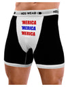 Merica Merica Merica - Red and Blue Mens Boxer Brief Underwear-Boxer Briefs-NDS Wear-Black-with-White-Small-NDS WEAR