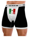 Mexican Flag - Mexico Text Mens Boxer Brief Underwear by TooLoud-Boxer Briefs-NDS Wear-Black-with-White-Small-NDS WEAR