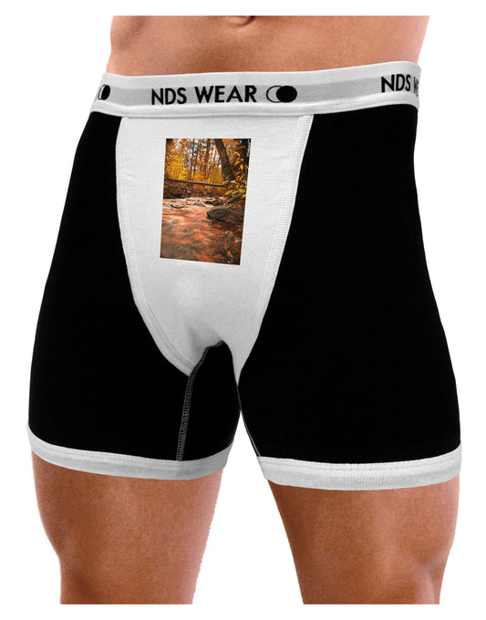 Mt Shavano Colorado Mens Boxer Brief Underwear-Boxer Briefs-NDS Wear-Black-with-White-Small-NDS WEAR