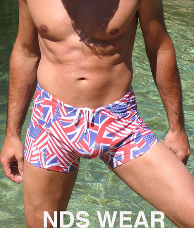 NDS Flags Squarecut Swimwear: Elevate Your Poolside Style-NDS Wear-NDS WEAR-Small-NDS WEAR