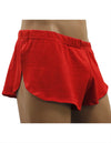 NDS Wear Mens Cotton Mesh Side Split Short Red-Mens Shorts-NDS Wear-NDS WEAR