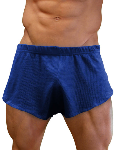 NDS Wear Mens Cotton Mesh Side Split Short Royal Blue-Mens Shorts-NDS Wear-Small-NDS WEAR