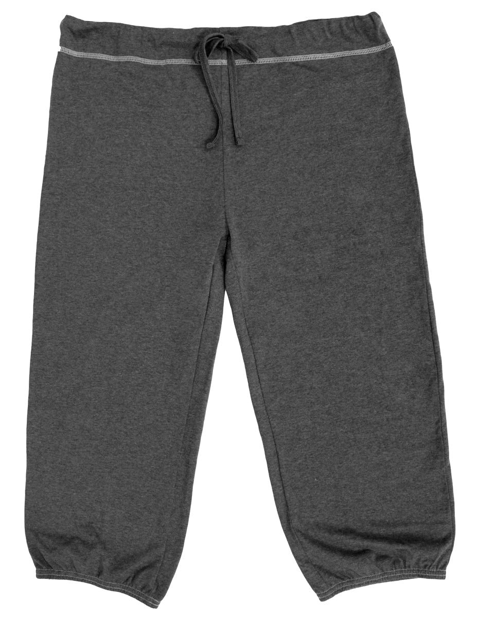 NDS Wear Mens Drawstring Pilates Capri Pant - Charcoal-NDS Wear-NDS Wear-NDS WEAR