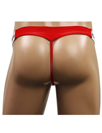 NDS Wear Men's Stretch Cotton Brazilian Thong in Red - Exclusive Closeout Offer - By NDS Wear-Mens G-String-NDS Wear-NDS WEAR