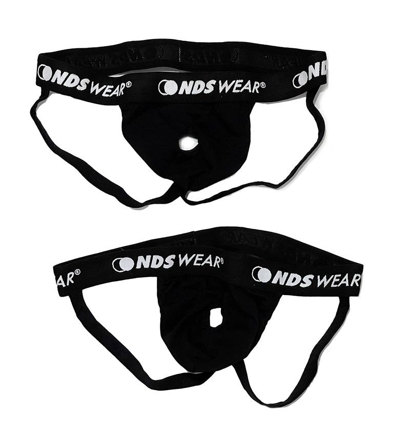 NDS Wear Men’s Scrotal Support Suspensory Underwear – 2-Pack Jockstrap-Jockstrap-NDS Wear-Small-Black-NDS WEAR