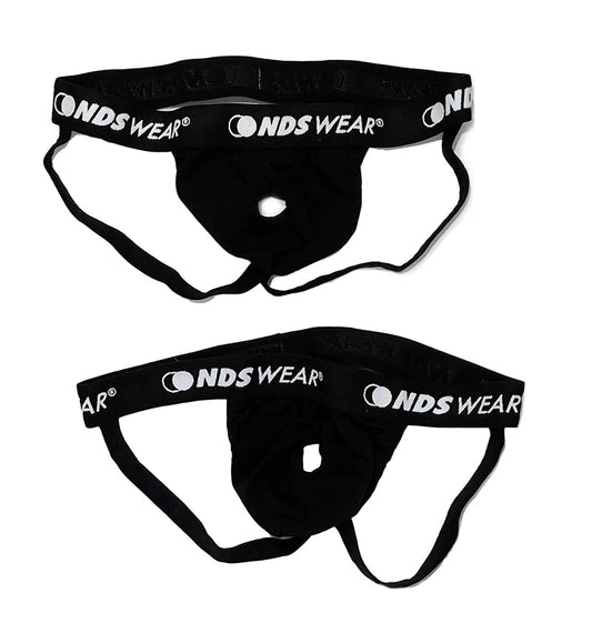 NDS Wear Men’s Scrotal Support Suspensory Underwear – 2-Pack Jockstrap-Jockstrap-NDS Wear-Small-Black-NDS WEAR