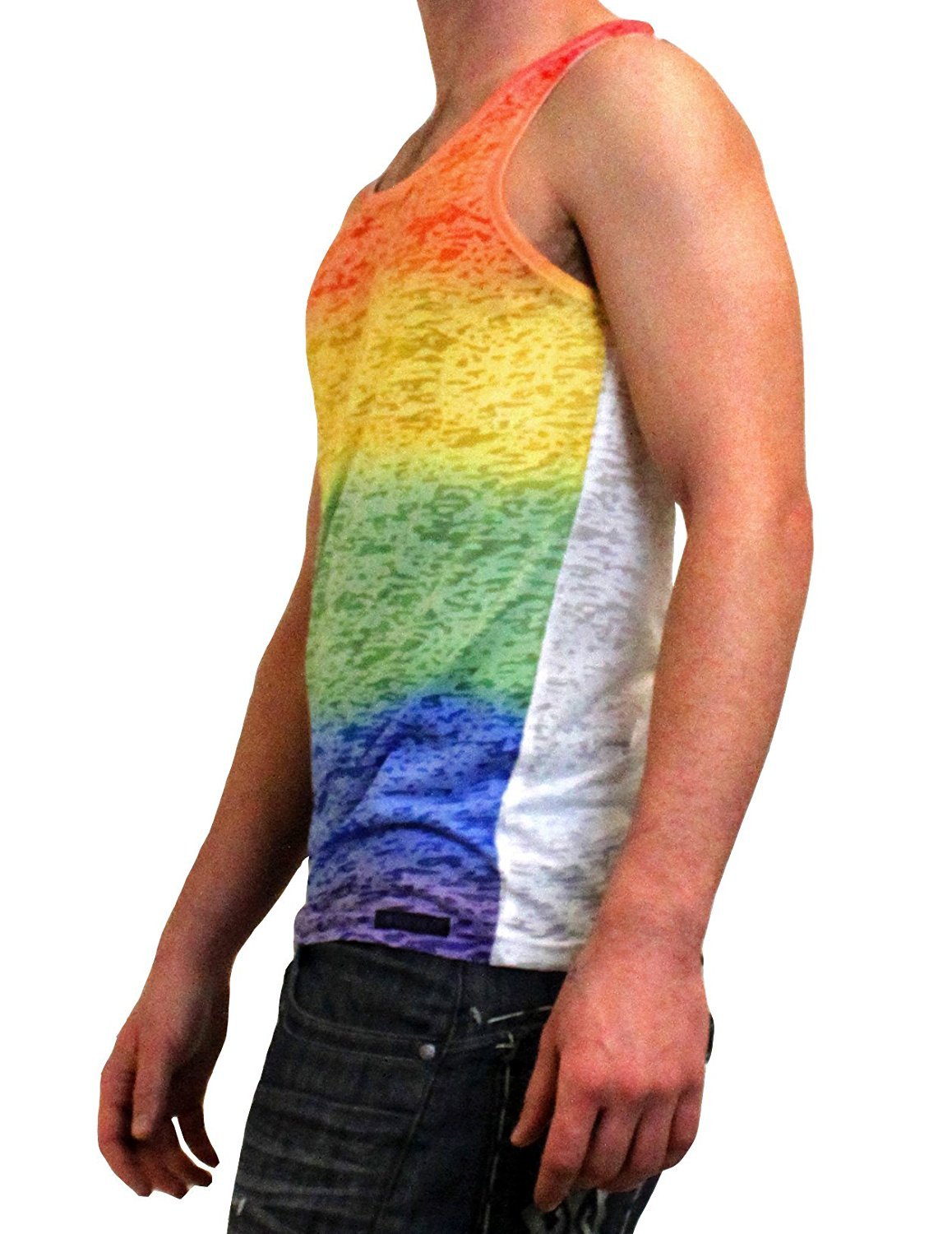 NDS Wear Rainbow Burnout Tank Top, Pride Tanktop - FLASH SALE-Tank-Top-NDS Wear-NDS WEAR