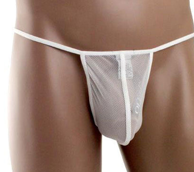 Neptio's Neo Mesh Men's G-String - By NDS Wear-NDS Wear-Neptio-Small-White-NDS WEAR