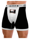 Nighttime Flamingos Mens Boxer Brief Underwear-Boxer Briefs-NDS Wear-Black-with-White-Small-NDS WEAR
