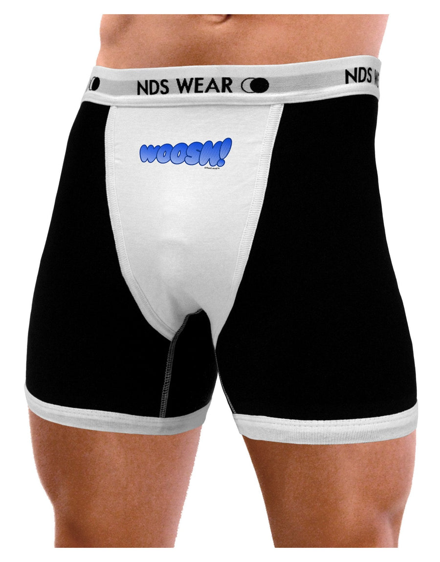 Onomatopoeia WOOSH Mens Boxer Brief Underwear-Boxer Briefs-NDS Wear-Black-with-White-Small-NDS WEAR