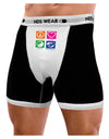 PLUR Squares Color Mens Boxer Brief Underwear-Boxer Briefs-NDS Wear-Black-with-White-Small-NDS WEAR