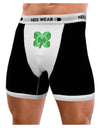 Pixel Four Leaf Clover Mens Boxer Brief Underwear-Boxer Briefs-NDS Wear-Black-with-White-Small-NDS WEAR