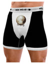 Planet Pluto Text Mens Boxer Brief Underwear-Boxer Briefs-NDS Wear-Black-with-White-Small-NDS WEAR