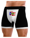 Puerto Rico Coqui Mens Boxer Brief Underwear-Boxer Briefs-NDS Wear-Black-with-White-Small-NDS WEAR