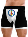 Rainbow Peace Mens Boxer Brief Underwear-Boxer Briefs-NDS Wear-Black-with-White-Small-NDS WEAR