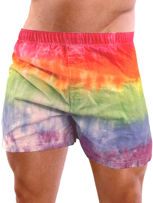 Rainbow Tie-Dye Gay Pride Mens Boxer Short-Boxers-LOBBO-Small-NDS WEAR