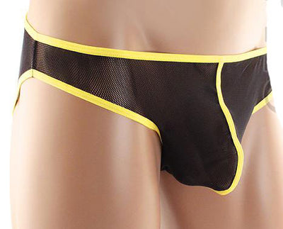 Rave Male Mesh Brief Underwear-Mens Brief-Neptio-Small-Yellow-NDS WEAR