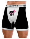 Retro 8-Bit Skull with Pink Bow Mens Boxer Brief Underwear-Boxer Briefs-NDS Wear-Black-with-White-Small-NDS WEAR