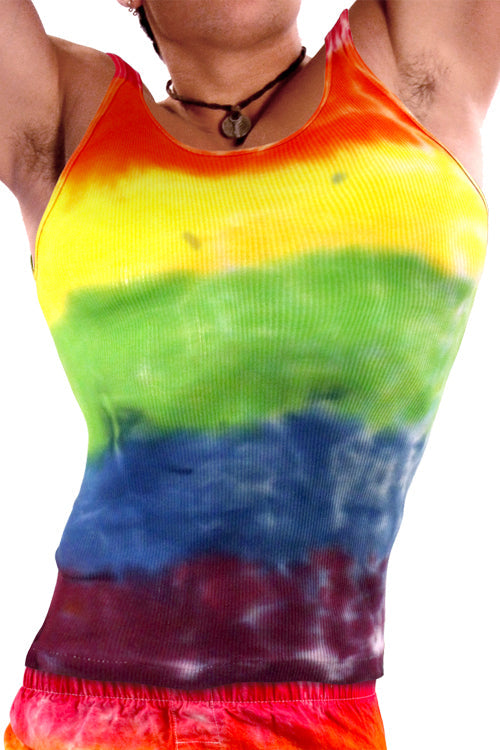 Ribbed Rainbow Tank Top for men-NDS Wear-ndswear-Small-Multi-NDS WEAR