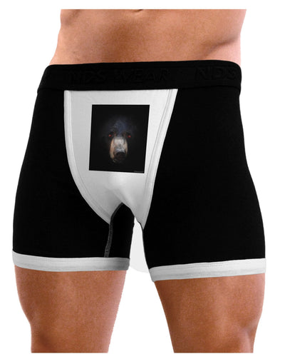 Scary Black Bear Mens Boxer Brief Underwear-Boxer Briefs-NDS Wear-Black-with-White-Small-NDS WEAR