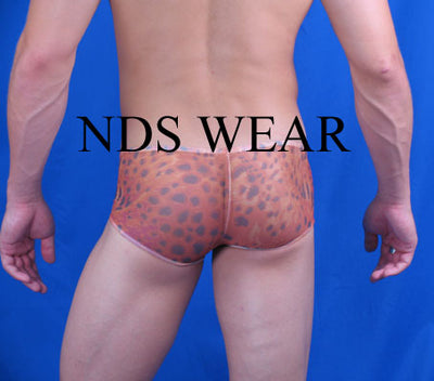 Sheer Orange Leopard Short-NDS Wear-NDS WEAR-NDS WEAR