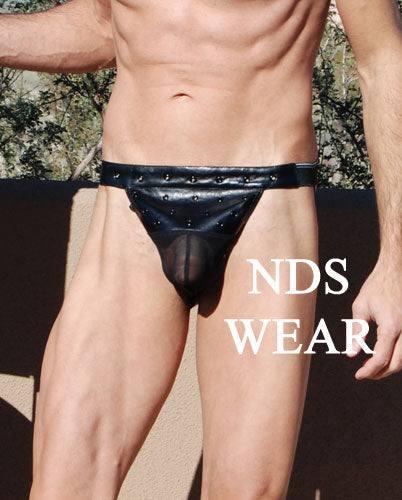 Shop Closeout Jockstrap in Pleather and Net Material-NDS Wear-NDS WEAR-Small-Medium-Black-NDS WEAR