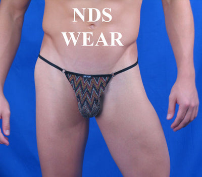 Shop Glitter Tribal G-String - A Dazzling Addition to Your Intimate Collection-Mens Thong-NDS WEAR-One-Size-NDS WEAR