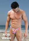 Shop Men's Patriotic Swim Thong for a Stylish Beach Look-Mens Thong-NDS Wear-Small-NDS WEAR