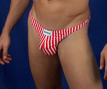 Shop Men's Striped Thong-Mens Thong-NDS WEAR-XXL-Red-NDS WEAR