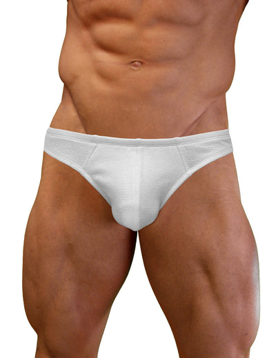 Shop NDS Wear Men's White Stretch Waffle Cotton Thong-Mens Thong-NDS Wear-Small-White-Black-NDS WEAR