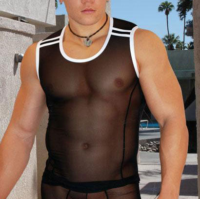 Shop Sheer Racer Muscle Shirt-Mens Thong-NDS WEAR-Small-Black-NDS WEAR