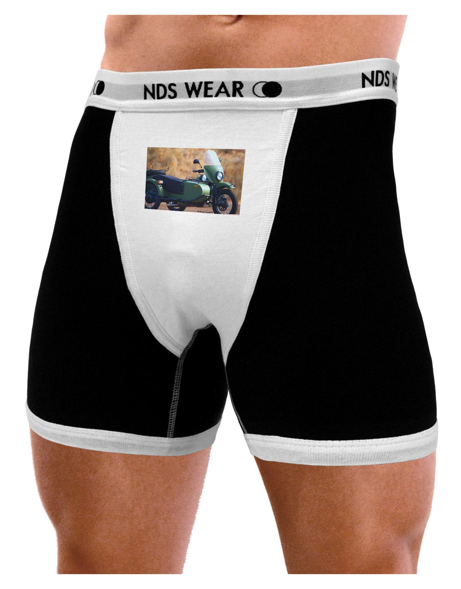 Sidecar Motorcycle Photo Mens Boxer Brief Underwear-Boxer Briefs-NDS Wear-Black-with-White-Small-NDS WEAR