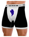 Single Right Dark Angel Wing Design - Couples Mens Boxer Brief Underwear-Boxer Briefs-NDS Wear-Black-with-White-Small-NDS WEAR