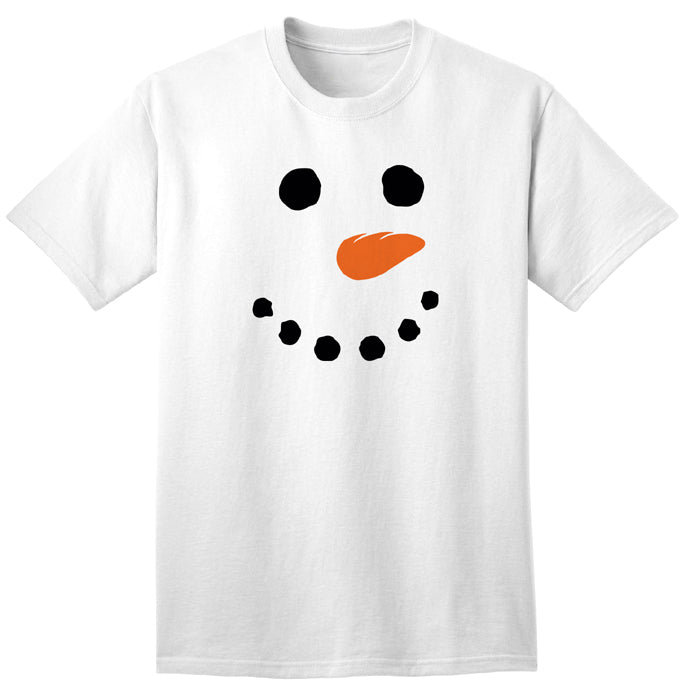 Snowman T-shirt, Snowman Face Tshirt-NDS Wear-ndswear-Small-White-NDS WEAR