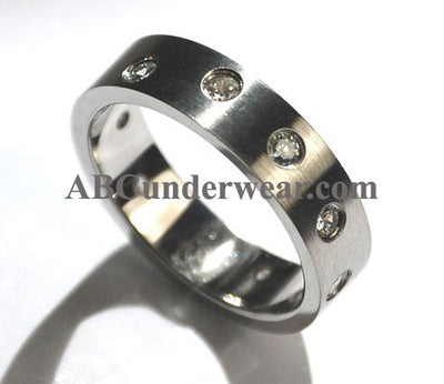 Stainless Steel Cubic Zirconia Stone Ring-NDS Wear-NDS WEAR-6-NDS WEAR