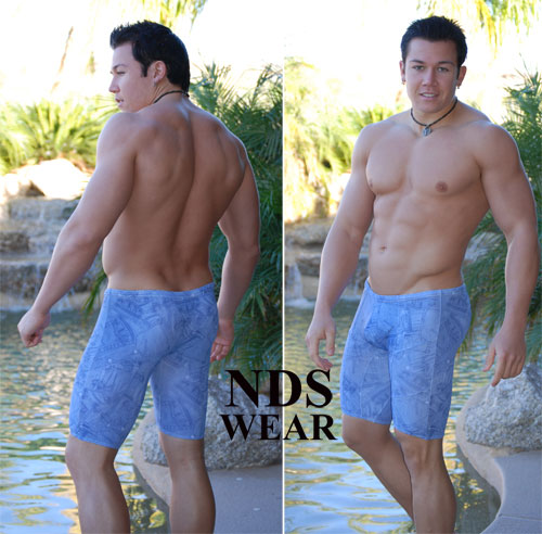 Stylish Denim Racing Jammer Swimsuit for Men-NDS Wear-NDS WEAR-NDS WEAR